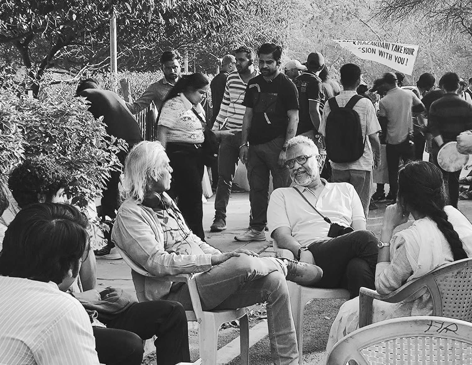 Sudhir Mishra on set